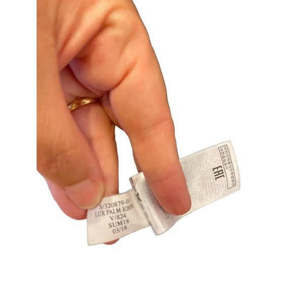 Banana Republic Polo Men Size Medium M Luxury Touch cotton Blue palm - Picture 6 of 15